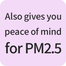Also gives you peace of mind for PM2.5